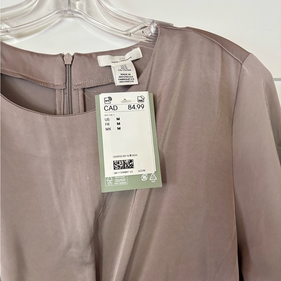 MAMA DRAPED KNOT-DETAIL SATIN DRESS - Picture 7 of 8